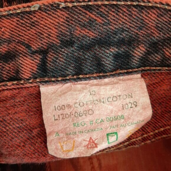 BELOW THE BELT Overdyed Acid Wash Jeans High Waisted Vintage Sz 10 - Picture 8 of 9